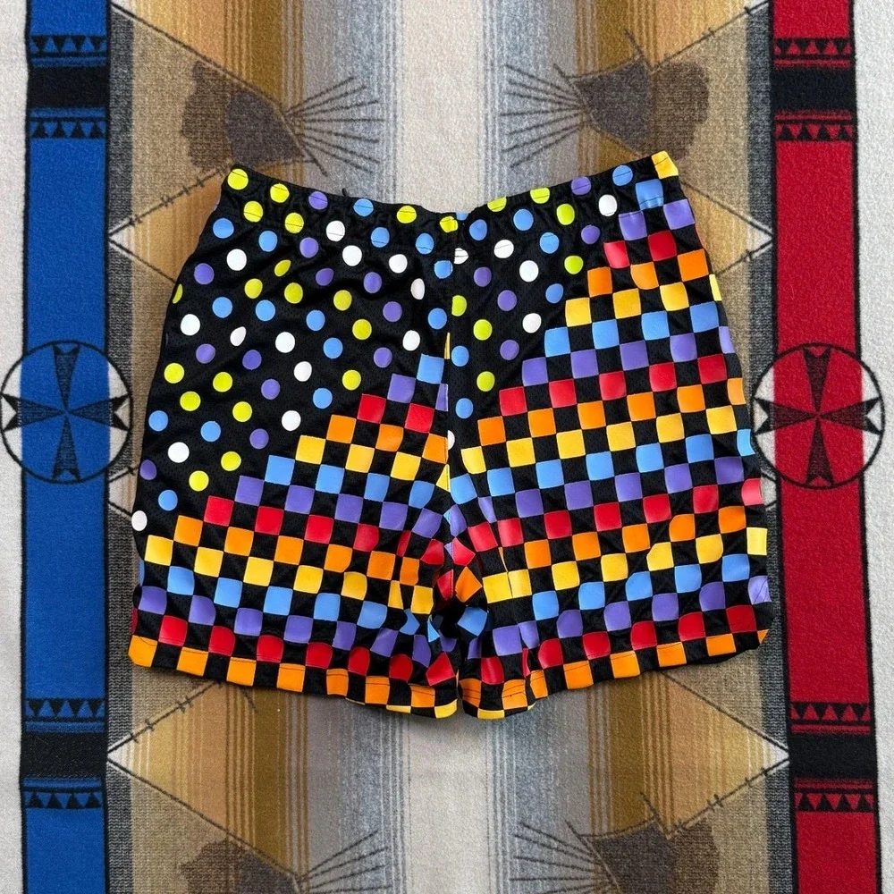 Air Jordan Nike Diamond Mesh Basketball Shorts Mens Multicolor Checkered